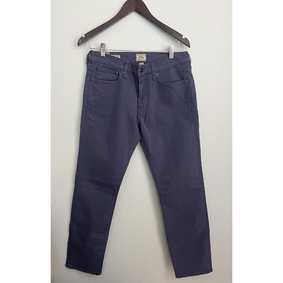 NWT J. Crew Size 30/30 484 Slim-fit garment-dyed five-pocket pant In Dusty Navy - Picture 3 of 10
